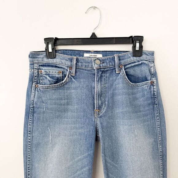 GRLFRND Revolve Naomi High Rise Jeans 29 Petite Cropped Destroyed Blogger Fave - Picture 3 of 12